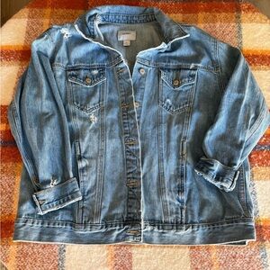 Old Navy Light Blue Distressed Jean Jacket